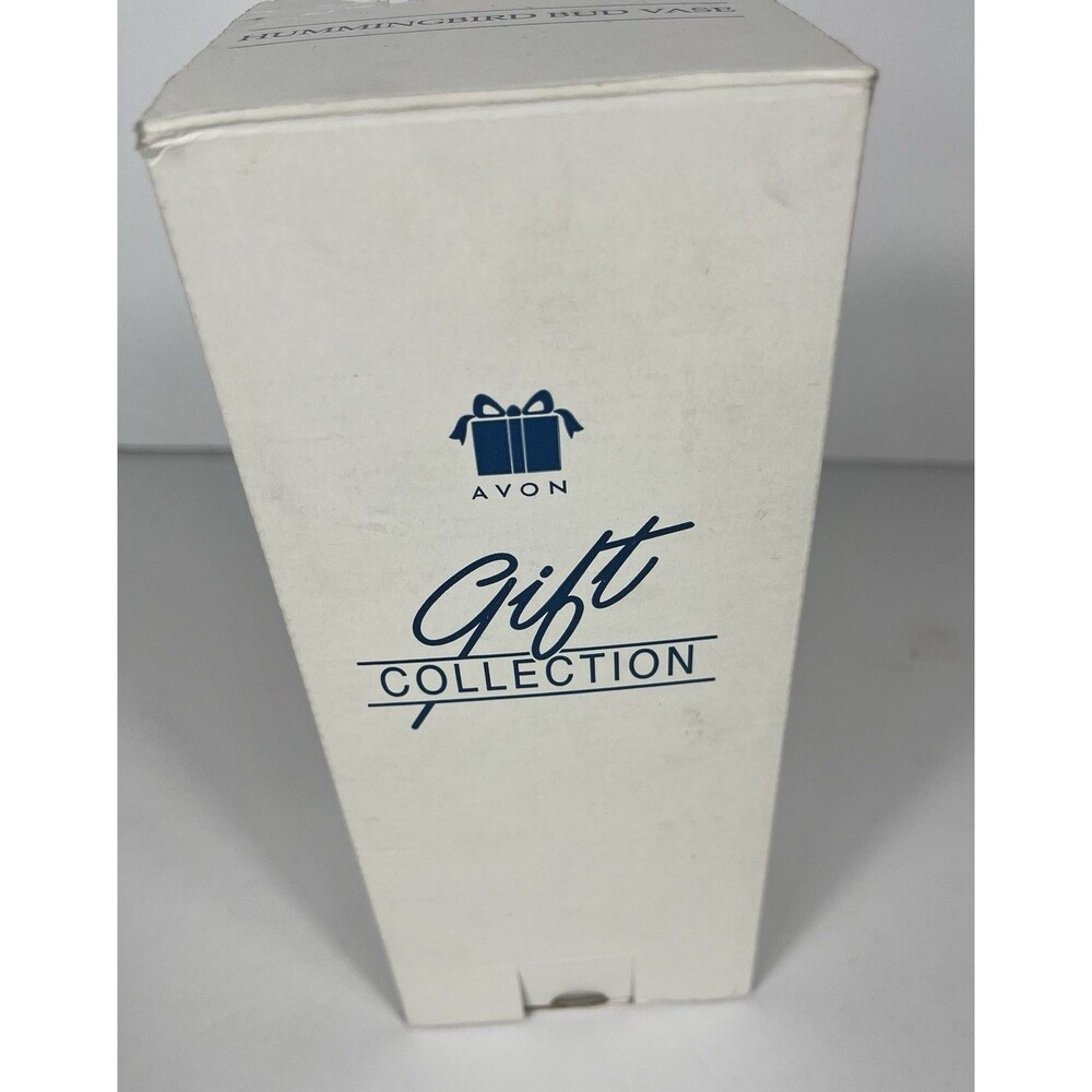 Avon Gift Collection 7” Hummingbird Bud Vase 24% Lead Crystal Glass NIB